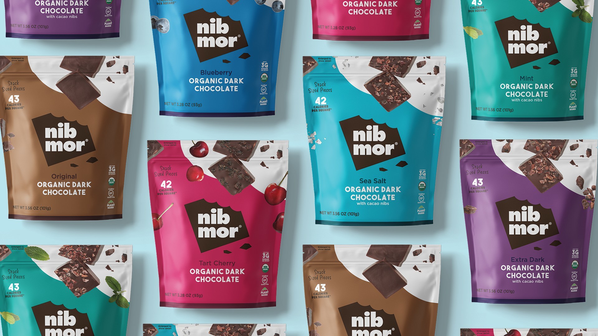 nib mor, known for their certifiably indulgent organic dark chocolate, announced a brand new logo and upgraded packaging.