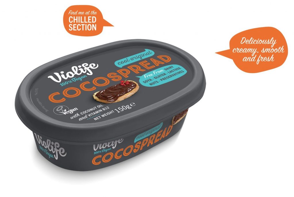 Dairy-free, nut-free and 100% vegan chocolately Violife Cocospread indulges chocoholics